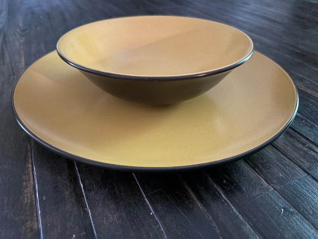 Mikasa Terra Stone Curry Yellow Japan Dinnerware Set – 16 Pieces