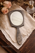 Vintage Floral Etched Hand Mirror