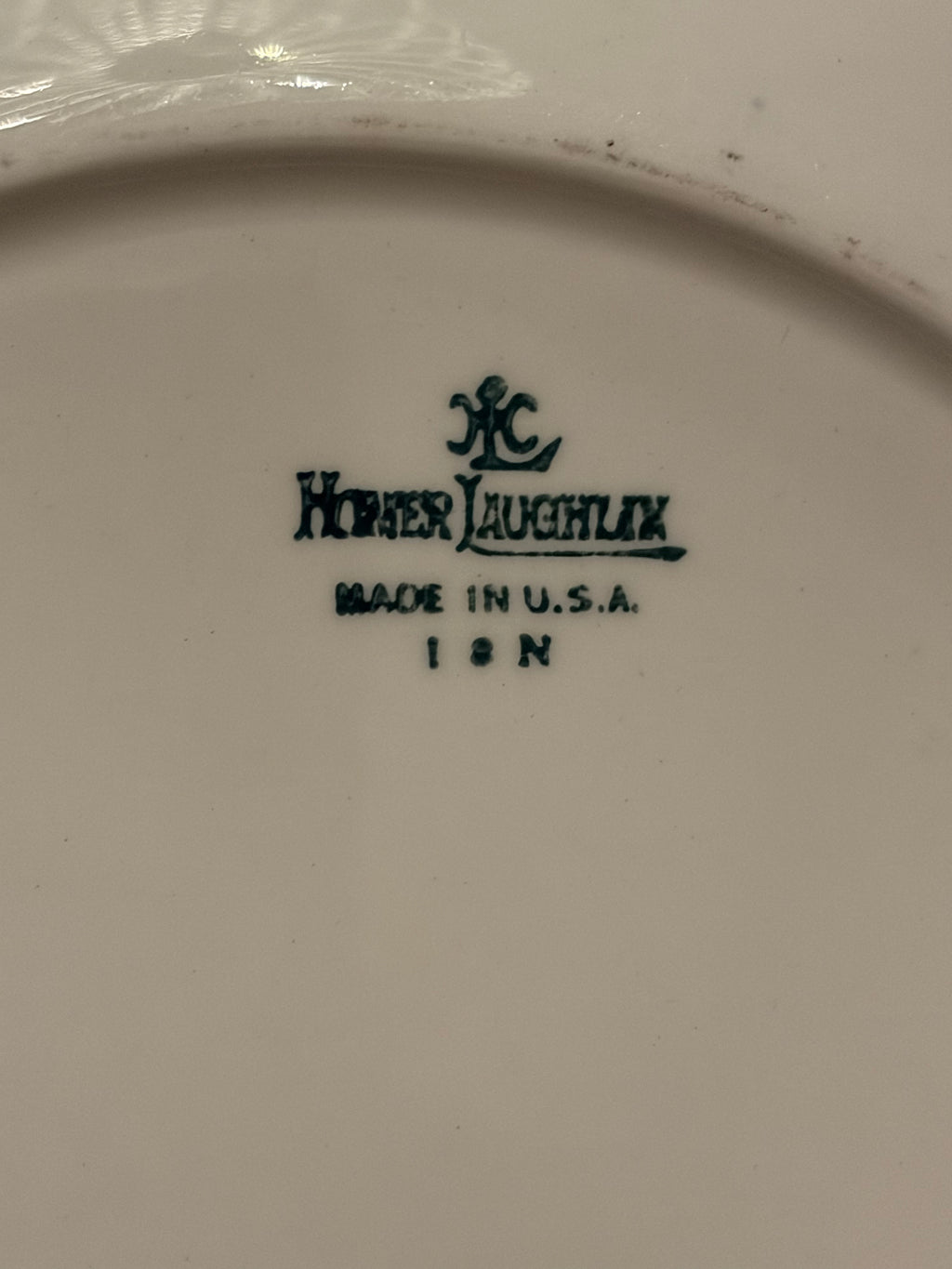 Set of 10 Homer Laughlin Dinner Plates – Vintage Floral Rim Gold Trim USA